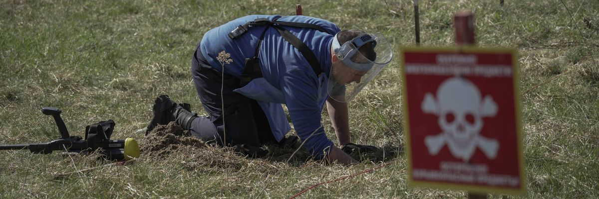 Ukrainian Deminers From Halo Trust Work In Chernihiv Oblast