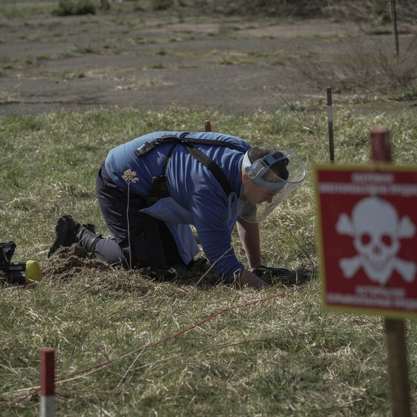 Ukrainian Deminers From Halo Trust Work In Chernihiv Oblast