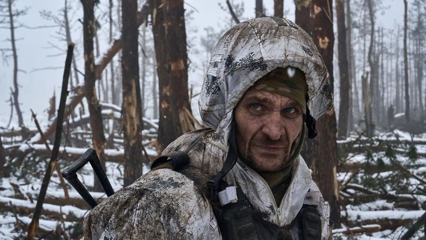 Ukrainian soldier on Kupiansk frontline January 27, 2024