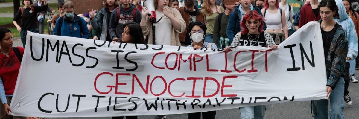 UMass students march against genocide in Gaza