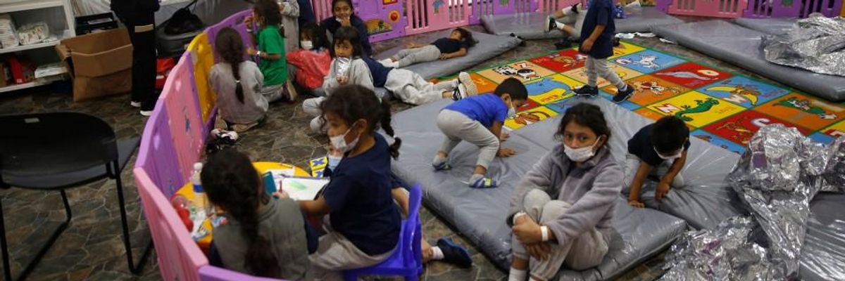 unaccompanied minors in a care facility