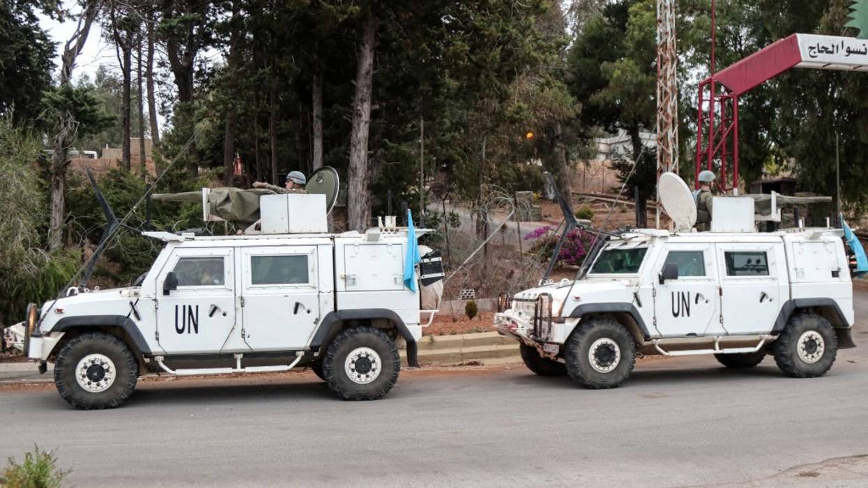 UNIFIL vehicles in southern Lebanon