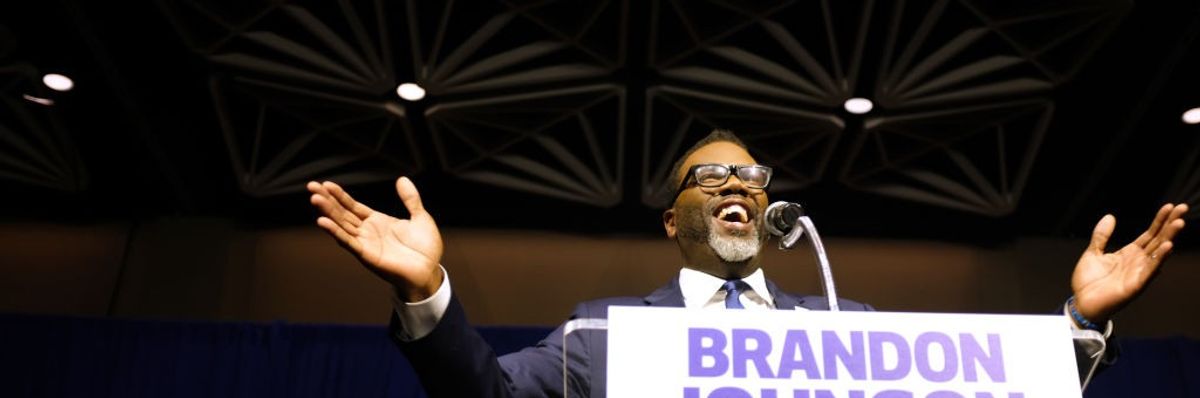 Union organizer and Cook County Commissioner Brandon Johnson