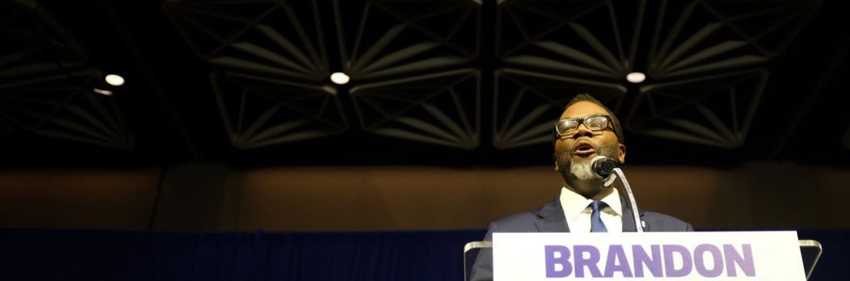 Union organizer and Cook County Commissioner Brandon Johnson