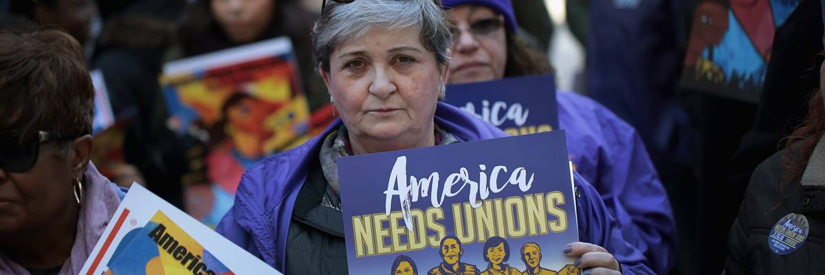 Union Supporters Rally In Chicago As Supreme Court Hears Janus v AFSCME
