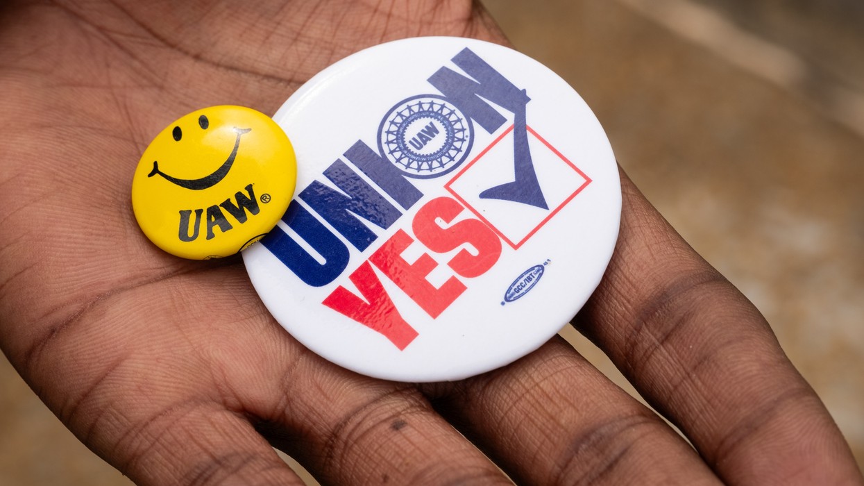 United Auto Workers button