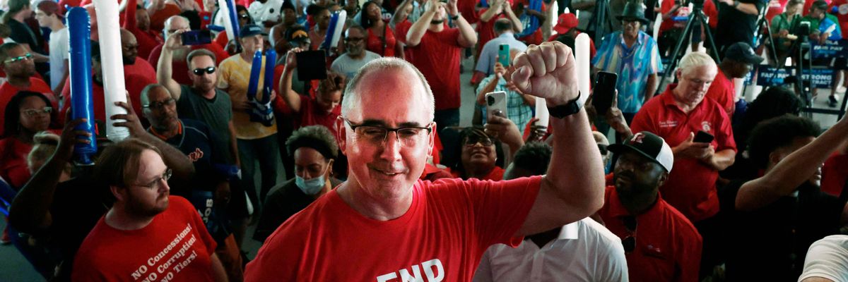 United Auto Workers president Shawn Fain