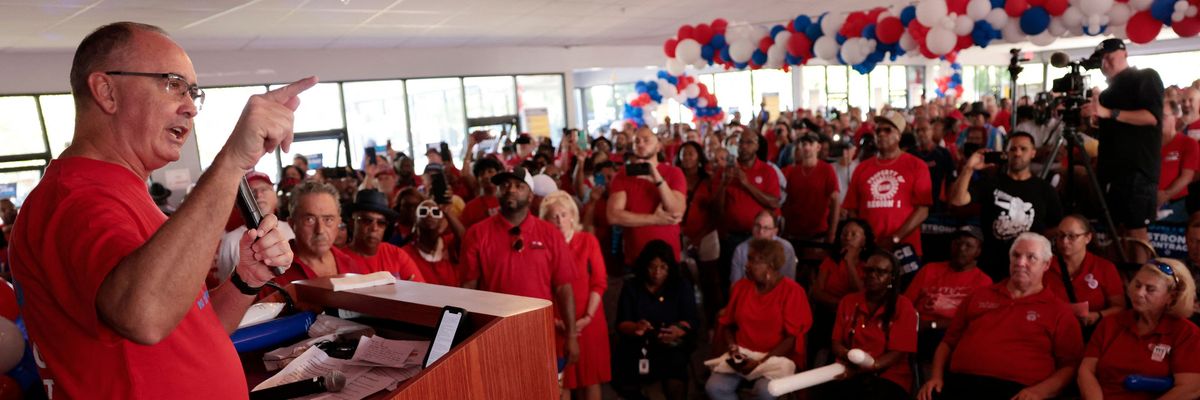 United Auto Workers president Shawn Fain