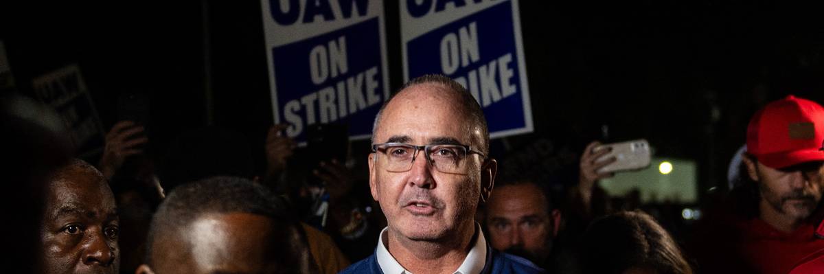 United Auto Workers president Shawn Fain