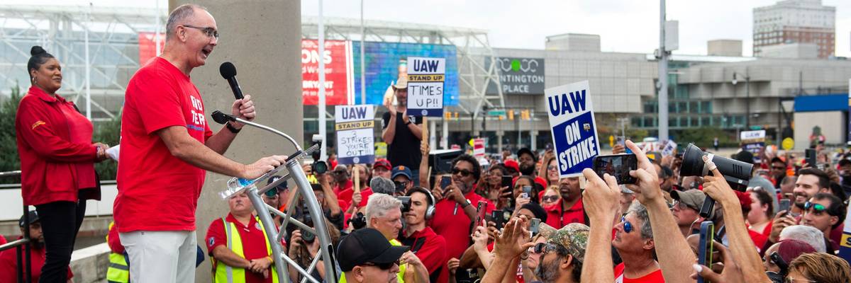 United Auto Workers president Shawn Fain