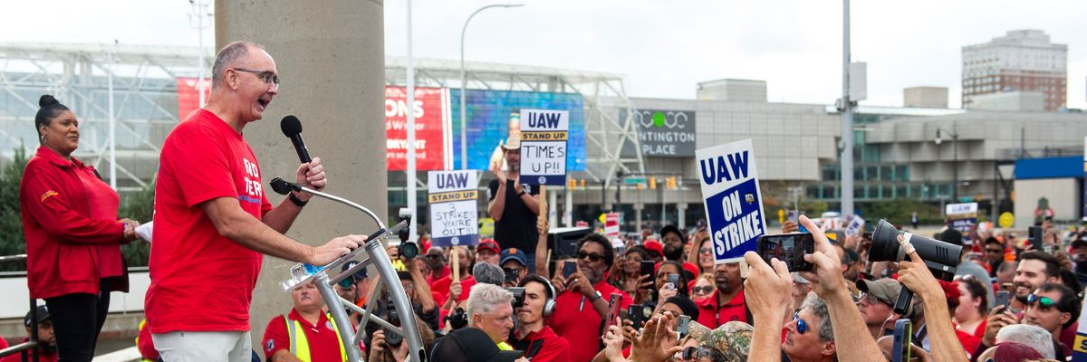 United Auto Workers president Shawn Fain