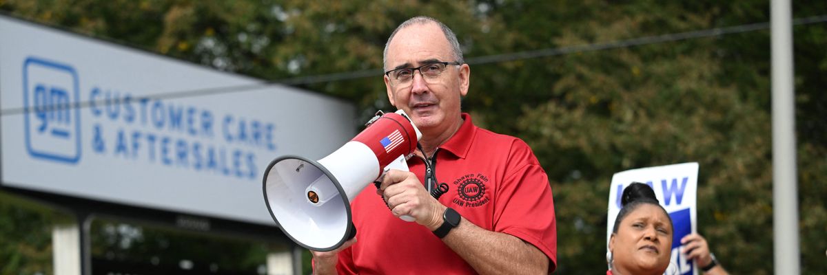 United Auto Workers president Shawn Fain