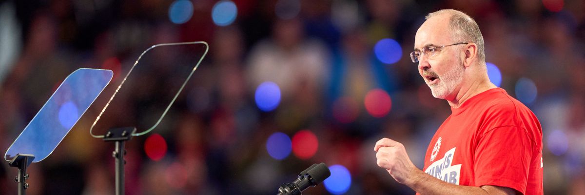 United Auto Workers president Shawn Fain