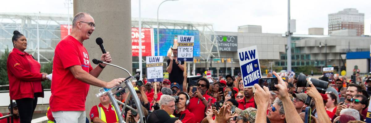 United Auto Workers president Shawn Fain