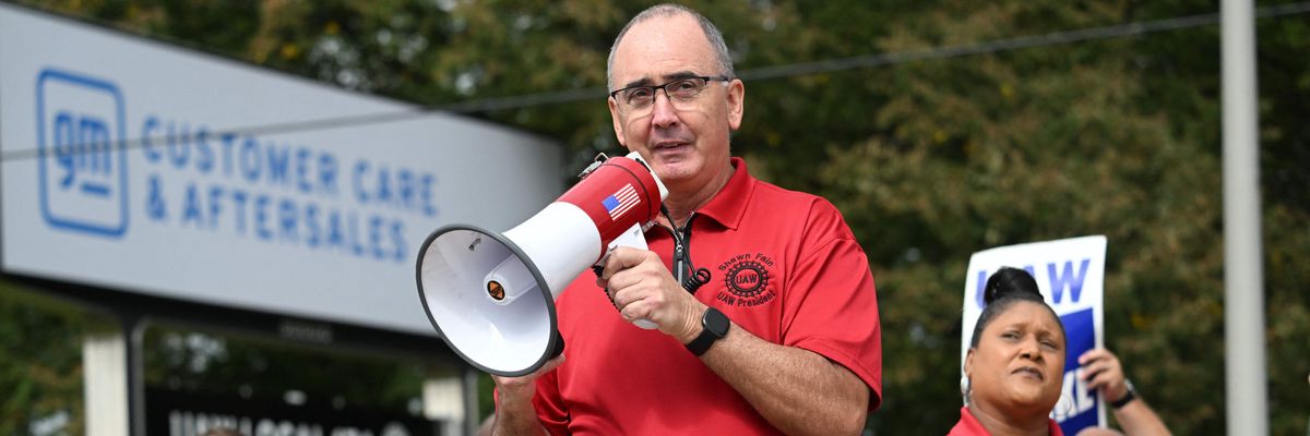 United Auto Workers president Shawn Fain
