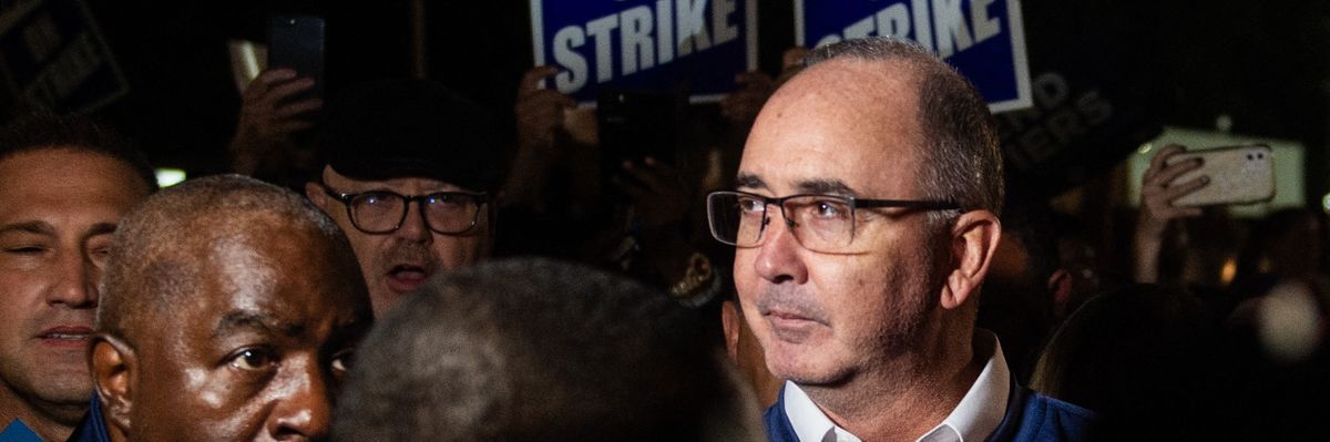 United Auto Workers union president Shawn Fain