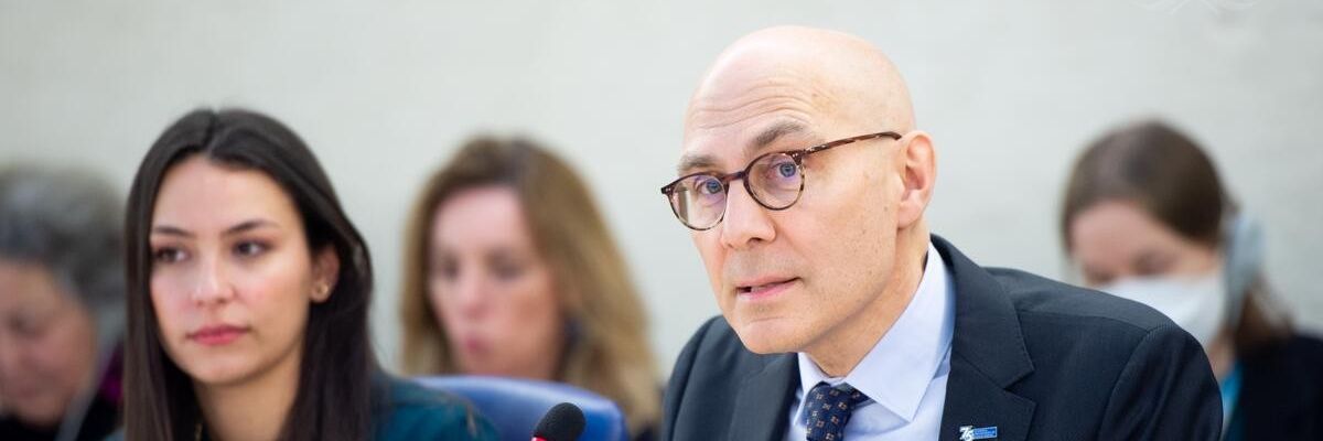 United Nations High Commissioner for Human Rights Volker Türk addresses the high-level segment of the 52nd session of the Human Rights Council on February 27, 2023 in Geneva, Switzerland.