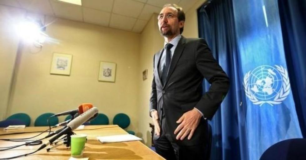 United Nations High Commissioner for Human Rights Zeid Ra'ad Al Hussein arrives for a media briefing at the U.N. European headquarters in Geneva, Switzerland on Wednesday. (Photo: Reuters)