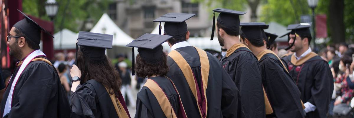 University of Chicago graduates celebrate during commencement ceremony