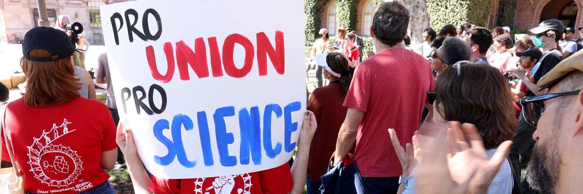 University of Southern California academics protest the Trump administration's compact