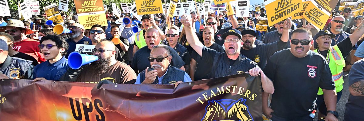 UPS Teamsters rally in Los Angeles