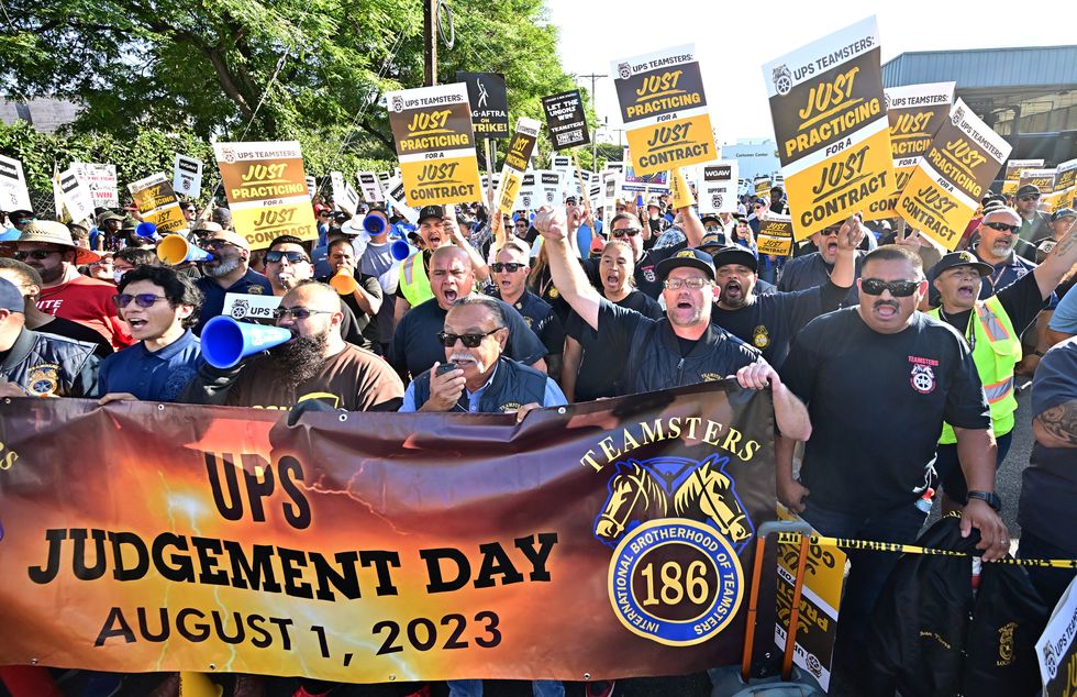 UPS Teamsters rally in Los Angeles.