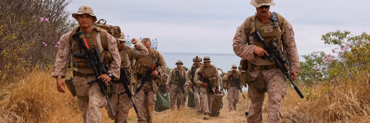 US and Ecuadorian troops march together