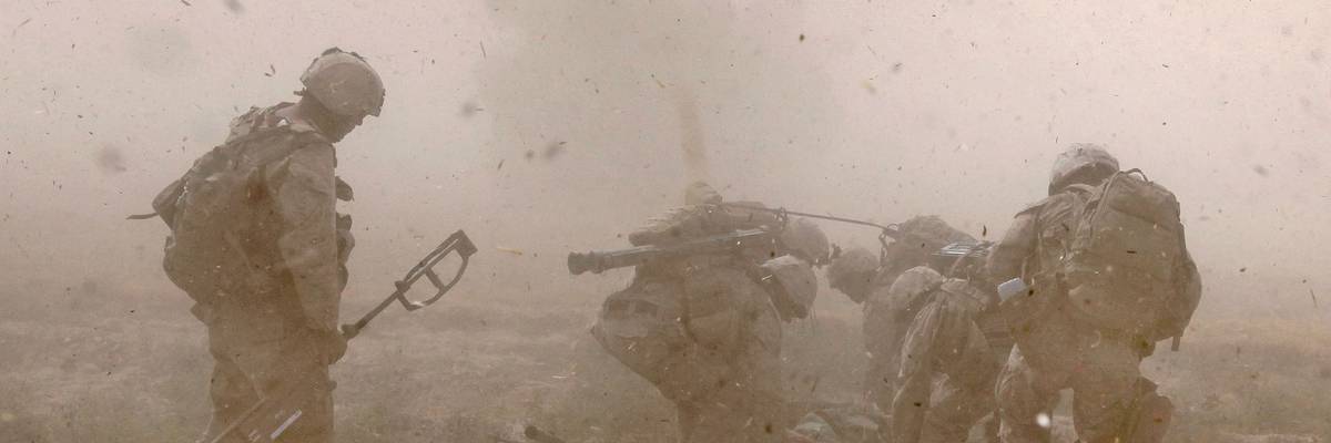 US Marines Patrol Remote Part Of Helmand Province Near Kajaki Dam