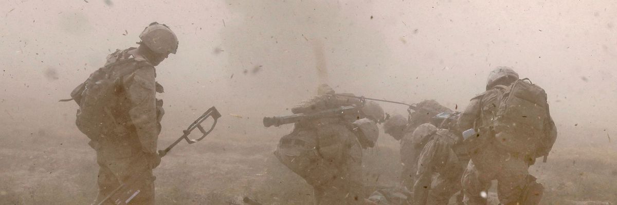 US Marines Patrol Remote Part Of Helmand Province Near Kajaki Dam