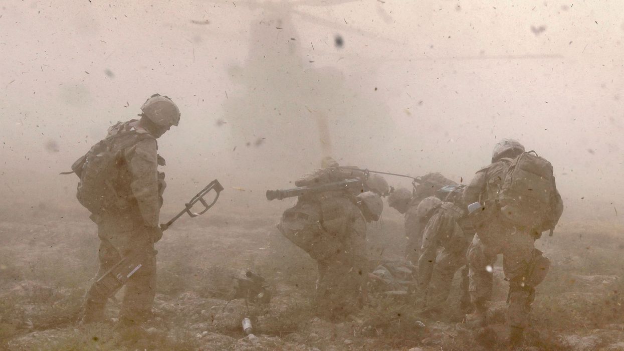 US Marines Patrol Remote Part Of Helmand Province Near Kajaki Dam