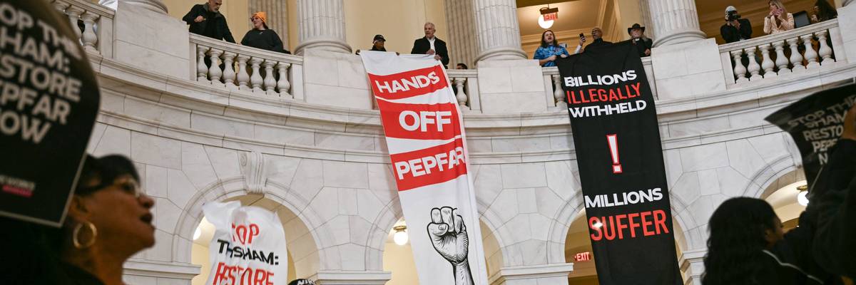 US-POLITICS-HIV-PEPFAR-DEMONSTRATION