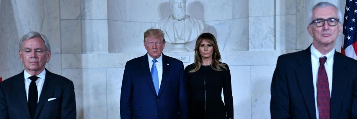 As Trump Tweets More Racism on His Way To 'Pay Respect' to Justice Stevens, Ilhan Omar Calls for Cancelling Student Debt in US