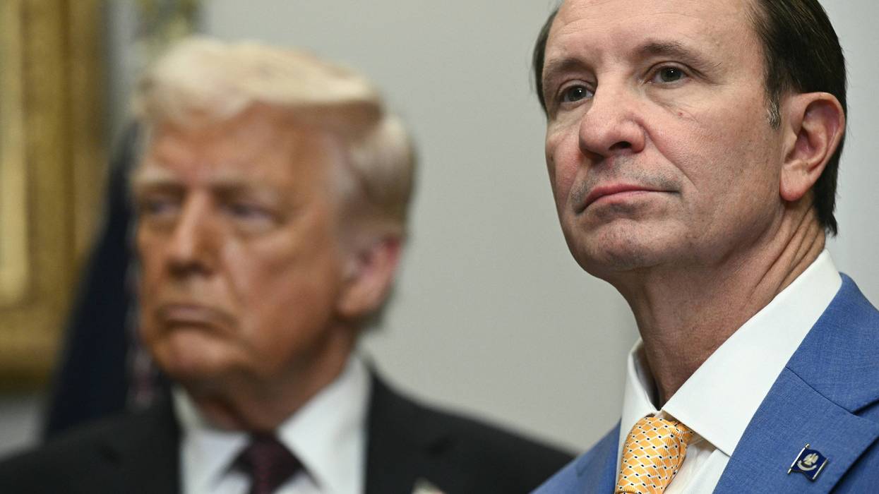 US President Donald Trump and Louisiana Governor Jeff Landry
