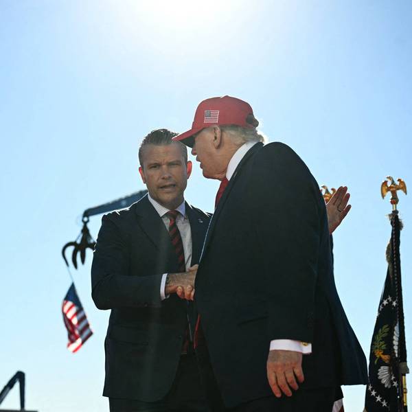 US President Donald Trump and Pentagon Secretary Pete Hegseth