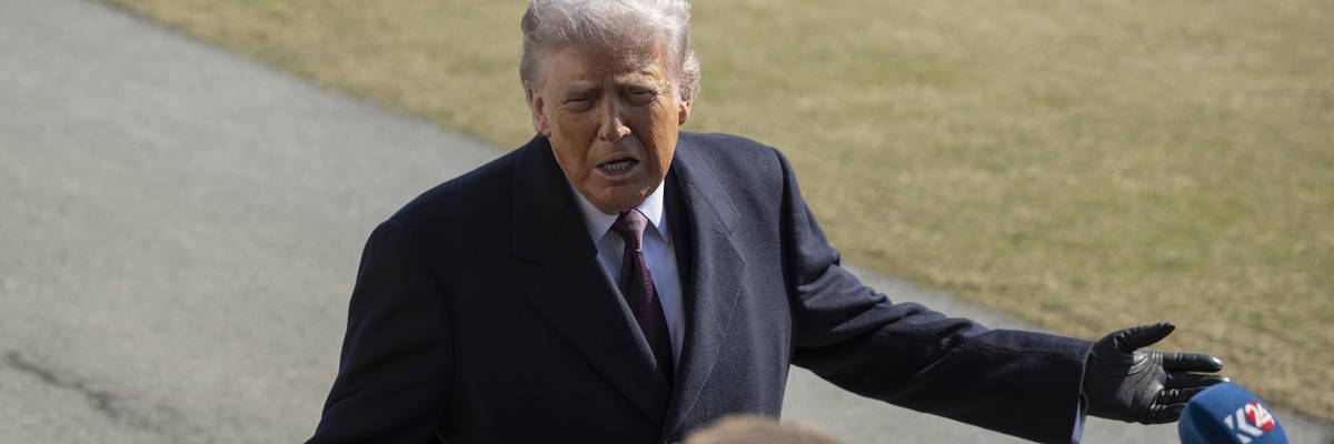 US President Donald Trump departs White House en route Corpus Christi, Texas