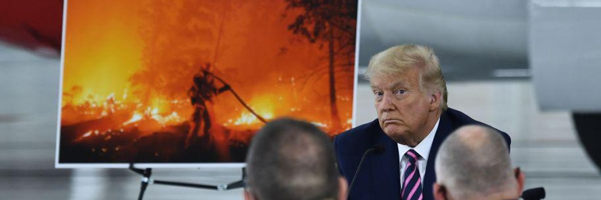 As the West Goes Up in Flames, Trump Couldn't Care Less