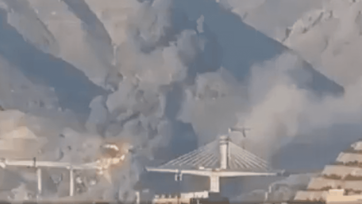 US President Donald Trump shared on social media a video of an attack on an Iranian bridge