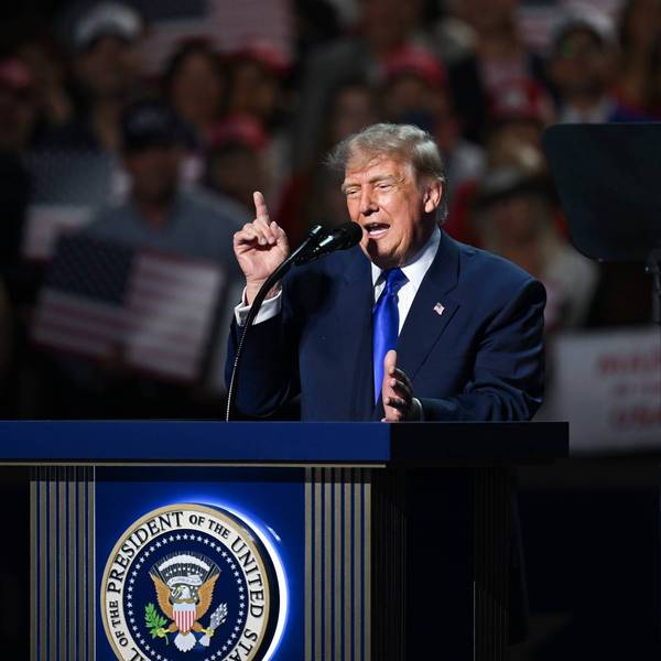 US President Donald Trump speaks at the Republican midterm convention