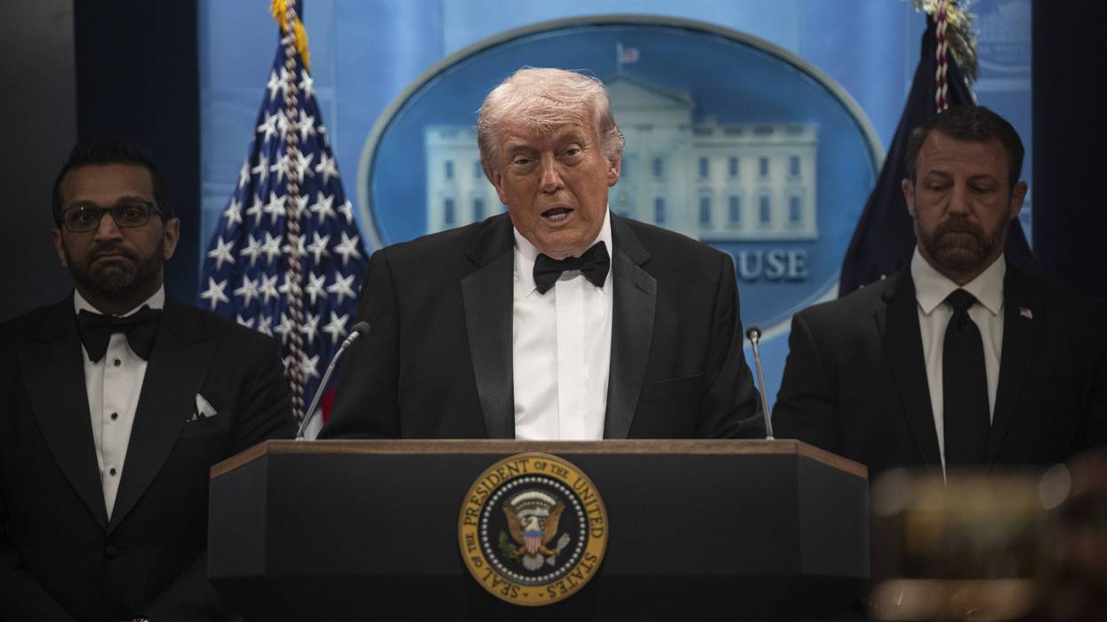 US President Donald Trump speaks in Washington D.C