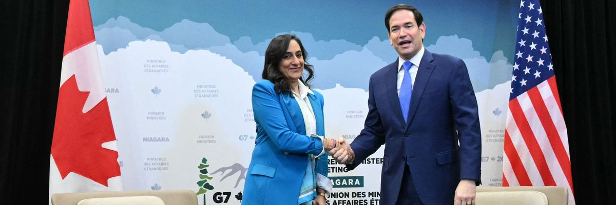US Secretary of State Marco Rubio and Canadian Foreign Minister Anita Anand