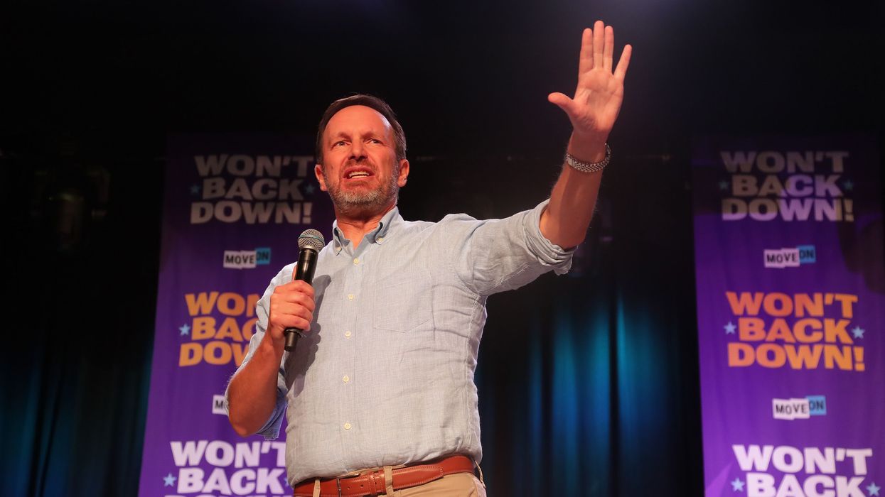US Sen. Chris Murphy (D-Conn.) speaks during a Won't Back Down event