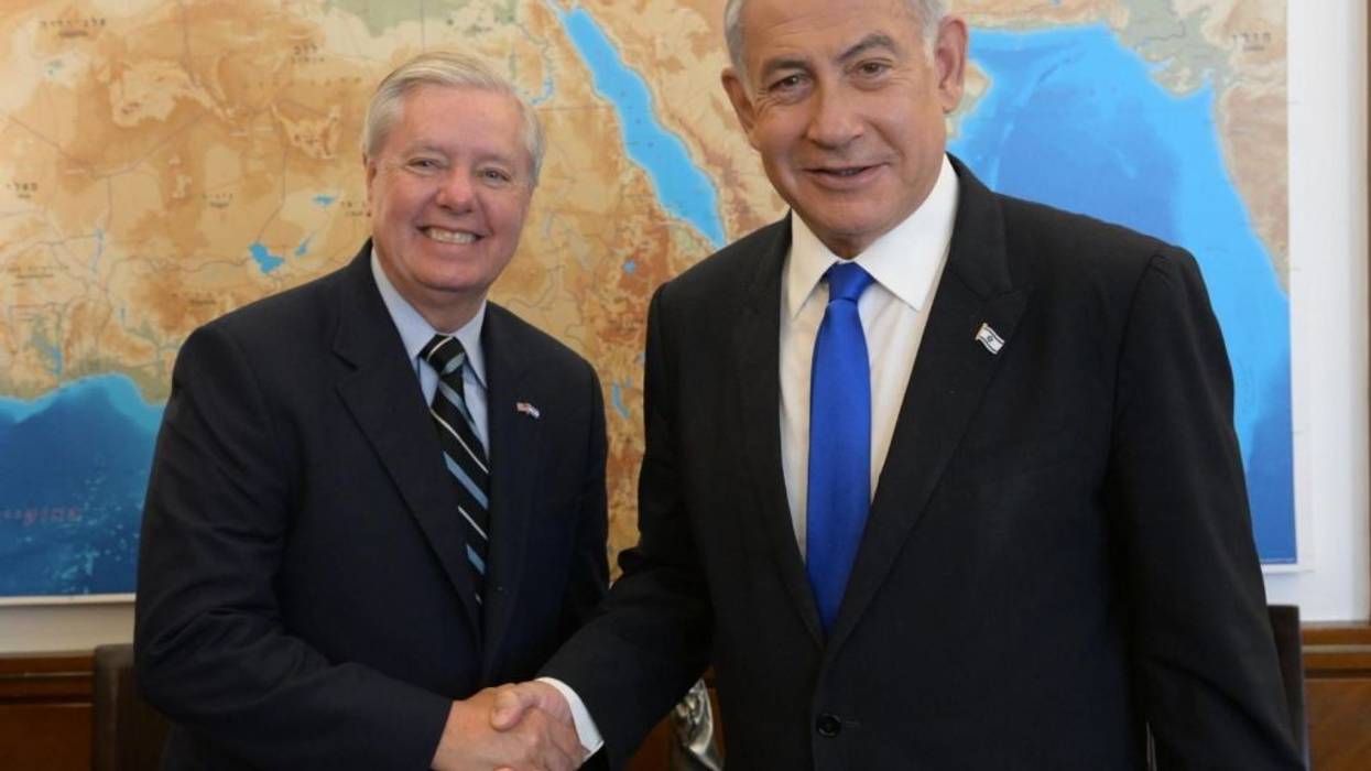 US Senator Lindsey Graham with Prime Minister Benjamin Netanyahu