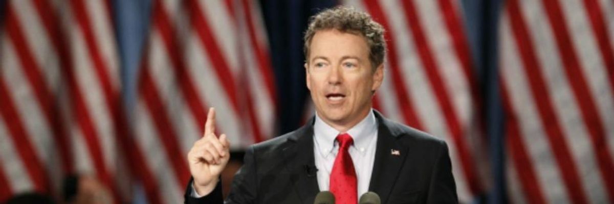 As Rand Paul Pledges to 'Defeat Washington Machine,' Critics Say He is No Better Than the Rest