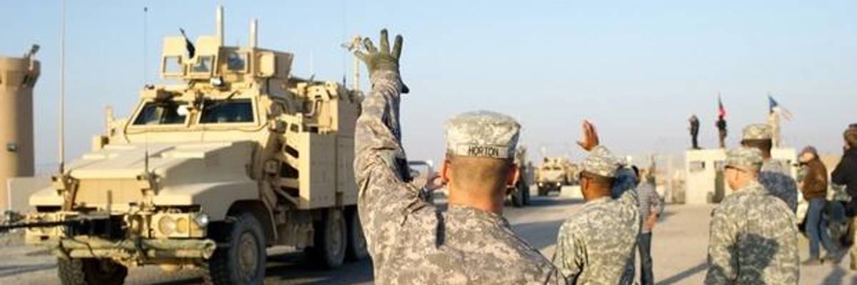 US soldiers leaving Iraq