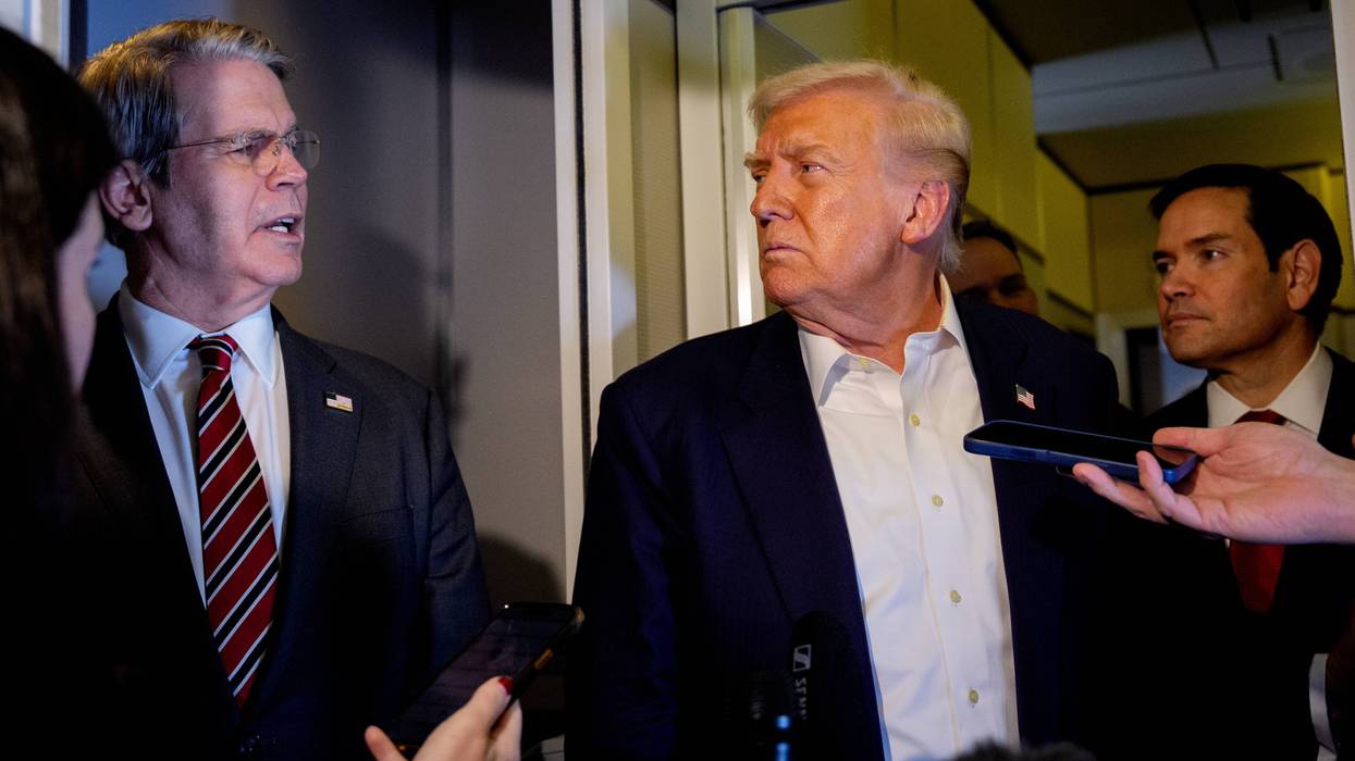 US Treasury Secretary Scott Bessent and President Donald Trump