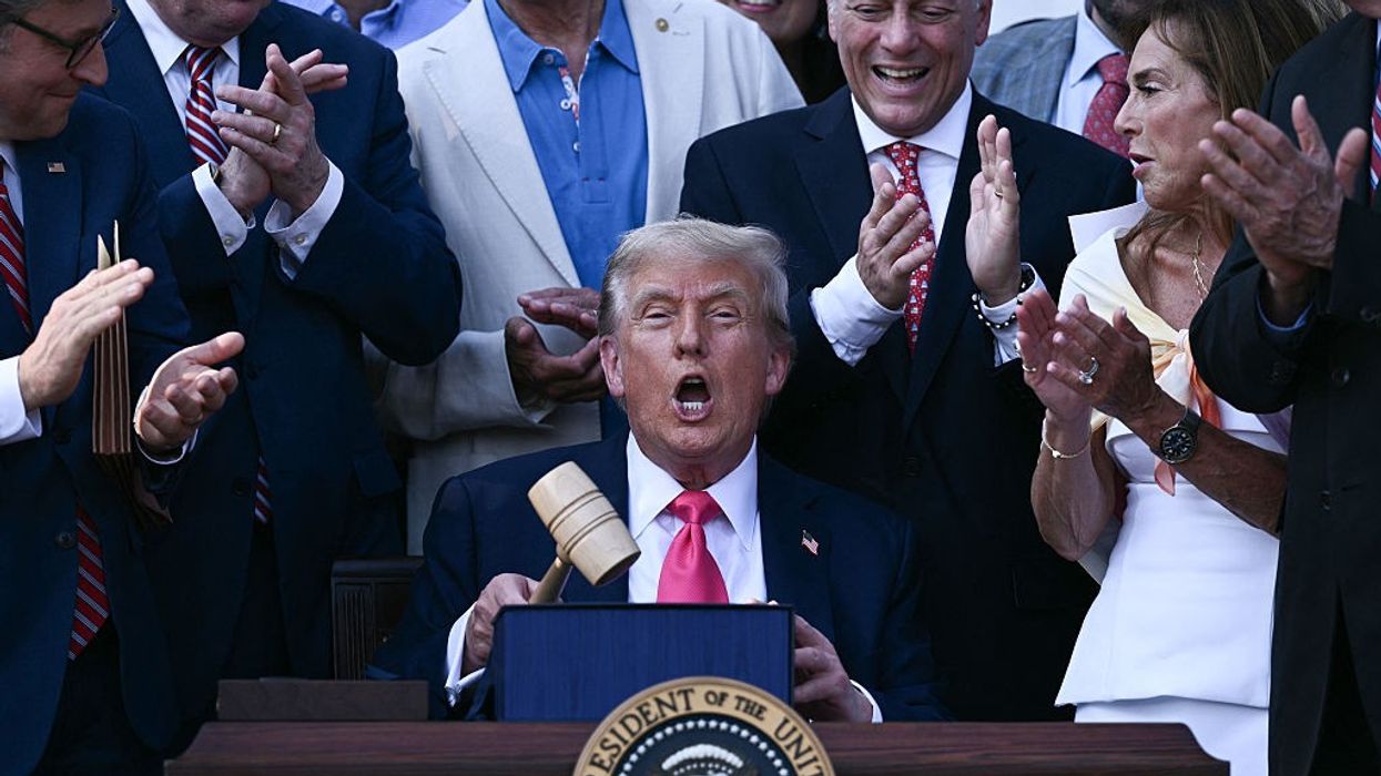 US Trump with gavel