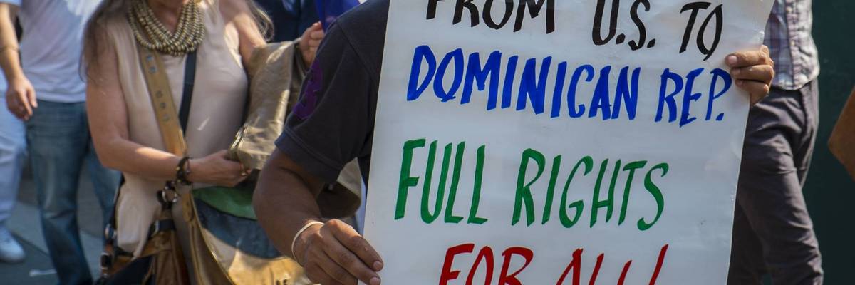 USA - Protest of Anti-Haitianism in the Dominican Republic in New York City
