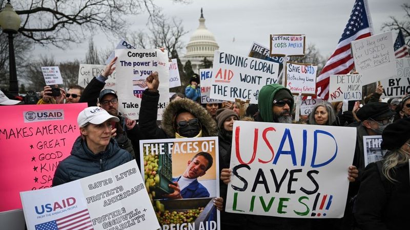 USAID protest