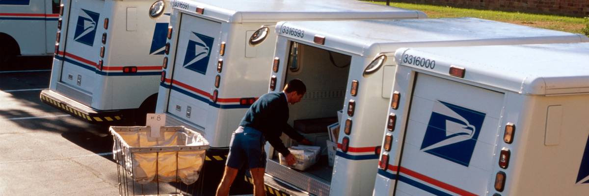 USPS trucks