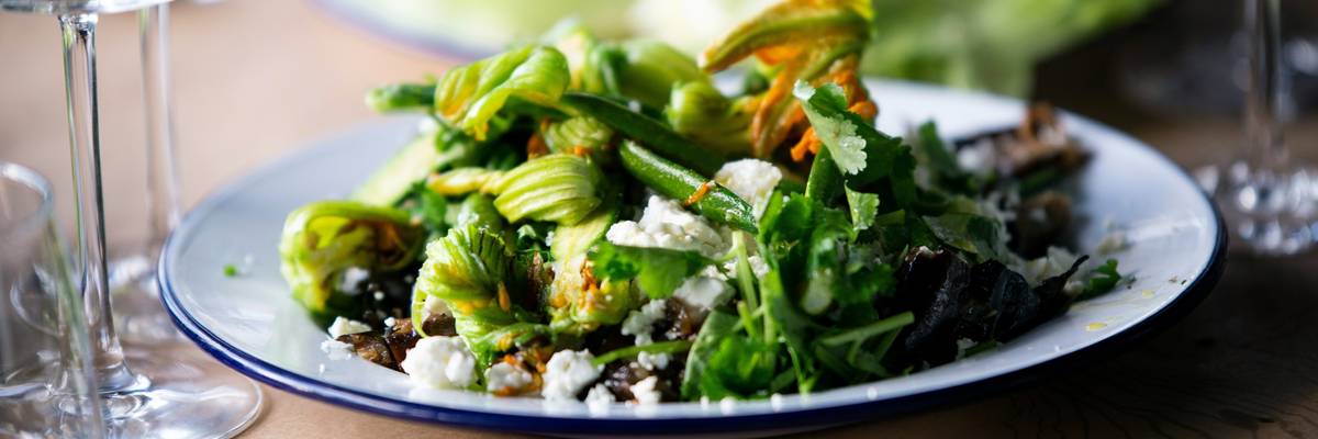 Vegetable salad on a plate.